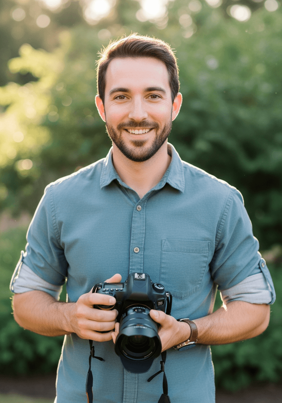Behind the scenes - professional wedding photographer at work in the Pacific Northwest